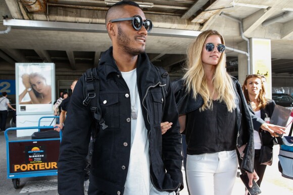 Doutzen Kroes and husband Sunnery James are seen arriving at Nice Airport, Nice, France on May 12, 2015, to attend the 68th International Cannes Film Festival. Photo by ABACAPRESS.COM12/05/2015 - Nice