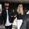 Doutzen Kroes et son mari Sunnery James arrivent à l'aéroport de Nice pour le festival du film de Cannes. Le 12 mai 2015