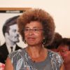 Angela Davis était l'invitée d'honneur des commémorations de l'abolition de l'esclavage dans le principal port négrier français entre le XVIIème et XIXème siècle, à Nantes. Le 11 mai 2015.