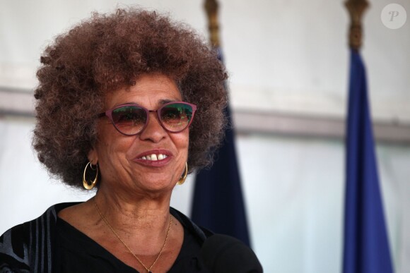 Angela Davis était l'invitée d'honneur des commémorations de l'abolition de l'esclavage dans le principal port négrier français entre le XVIIème et XIXème siècle, à Nantes. Le 10 mai 2015.