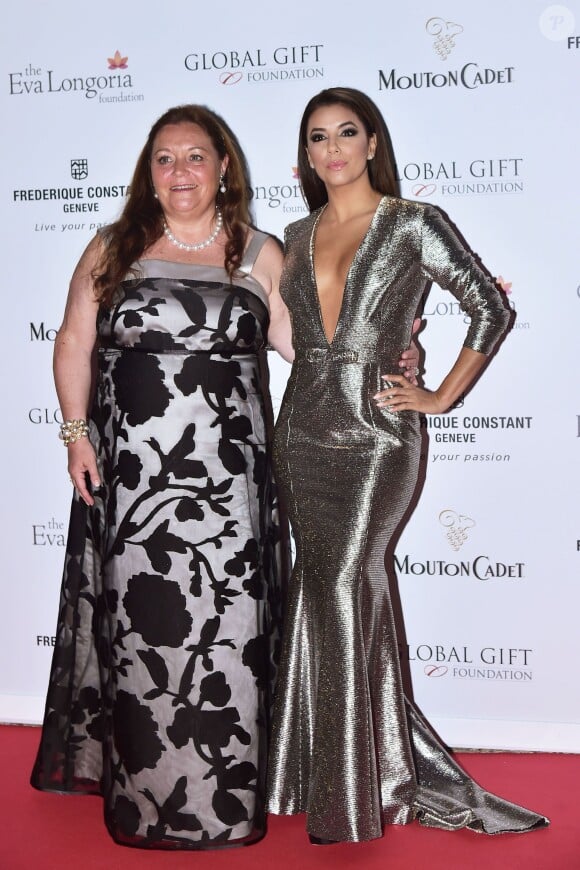 Eva Longoria et Camille Sereys de Rothschild - Soirée "Global Gift Gala" pendant le 68e Festival international du film de Cannes. Le 14 mai 2015
