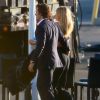 Gwyneth Paltrow et son nouveau compagnon le producteur Brad Falchuk (Nip/Tuck, Glee) arrivent à l'anniversaire de Robert Downey Jr. qui fête ses 50 ans le 4 avril 2015 au Barker Hangar à Santa Monica.
