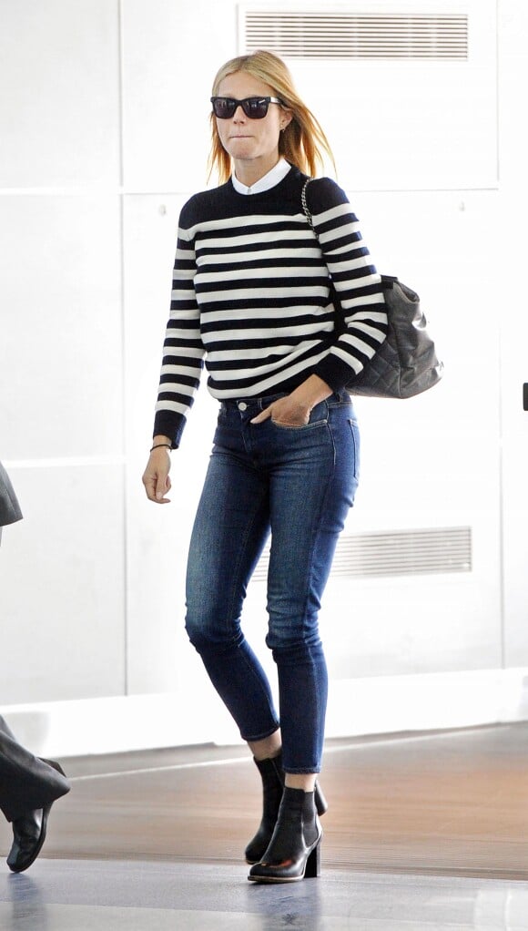 Gwyneth Paltrow arrive à l'aéroport de JFK à New York le 19 avril 2015