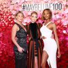 Alexandra Richards, Gigi Hadid et Jourdan Dunn assistent à la soirée des 100 ans de Maybelline New York à l'IAC Building. New York, le 14 mai 2015.