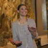 La princesse Victoria de Suède au château de Gripsholm le 13 mai 2015 pour inaugurer une exposition commémorant le tricentenaire de la mort de la reine Hedvig Eleonora.