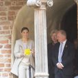 La princesse Victoria de Suède au château de Gripsholm le 13 mai 2015 pour inaugurer une exposition commémorant le tricentenaire de la mort de la reine Hedvig Eleonora.