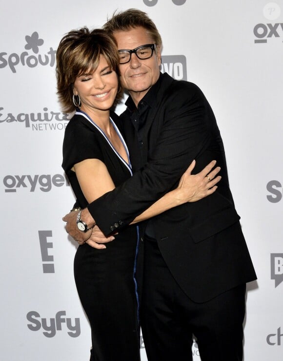 Lisa Rinna et son mari Harry Hamlin à la soirée « 2015 NBCUniversal Cable Entertainment Upfront » à New York, le 14 mai 2015  