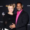 Alfonso Ribeiro et sa femme Angela, enceinte de leur deuxième enfant, lors du lancement de la saison 20 de Dancing with the Stars, le 16 mars 2015 à Los Angeles