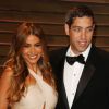 Sofia Vergara et son ex fiancé Nick Loeb à la Vanity Fair Oscar Party, au Sunset Plaza, West Hollywood, le 2 mars 2014.