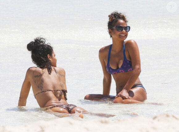 Exclusif - Christina Milian profitait d'un break à Cancun avec Karrueche Tran le 18 mars 2015