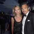 Richard Virenque et sa compagne Marie-Laure lors de la soirée de Grisogono à l'hôtel du Cap-Eden-Roc au Cap d'Antibes lors du 68e Festival International du film de Cannes le 19 mai 2015