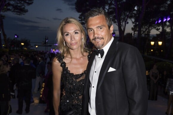 Richard Virenque et sa compagne Marie-Laure lors de la soirée de Grisogono à l'hôtel du Cap-Eden-Roc au Cap d'Antibes lors du 68e Festival International du film de Cannes le 19 mai 2015