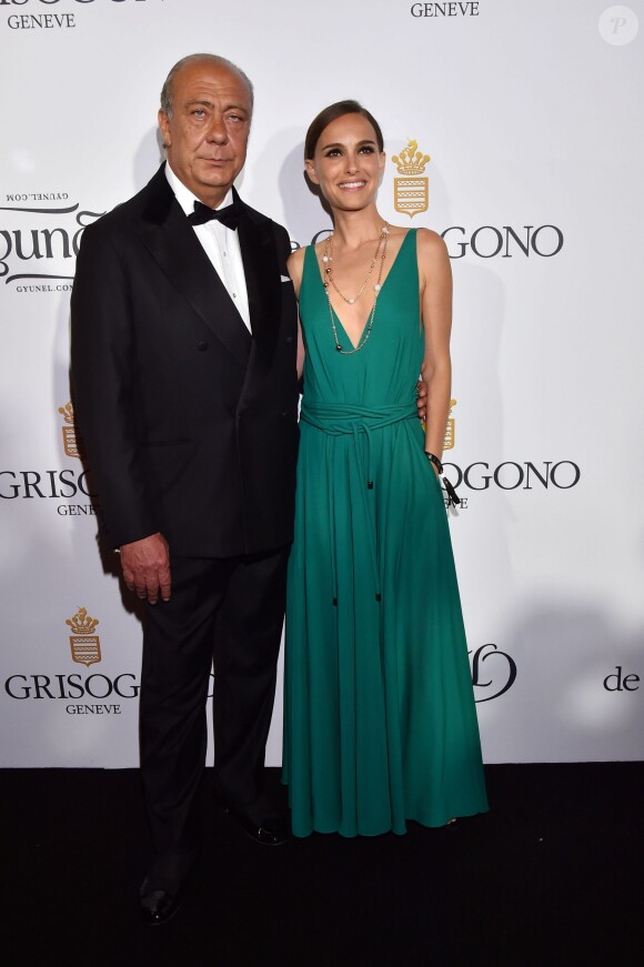 Fawaz Gruosi, Natalie Portman - Photocall de la soirée de Grisogono à l'hôtel Eden Roc au Cap d'Antibes lors du 68e Festival International du film de Cannes le 19 mai 2015.