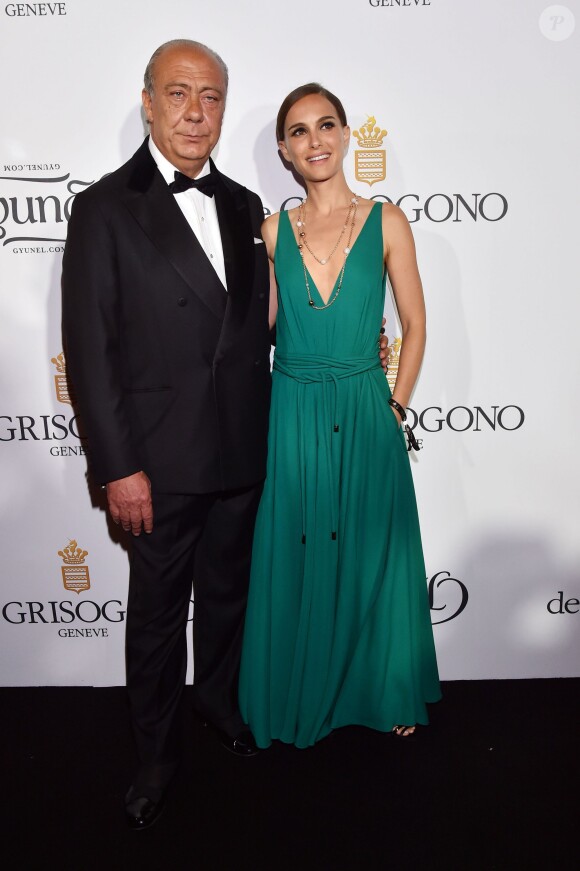 Fawaz Gruosi, Natalie Portman - Photocall de la soirée de Grisogono à l'hôtel Eden Roc au Cap d'Antibes lors du 68e Festival International du film de Cannes le 19 mai 2015.