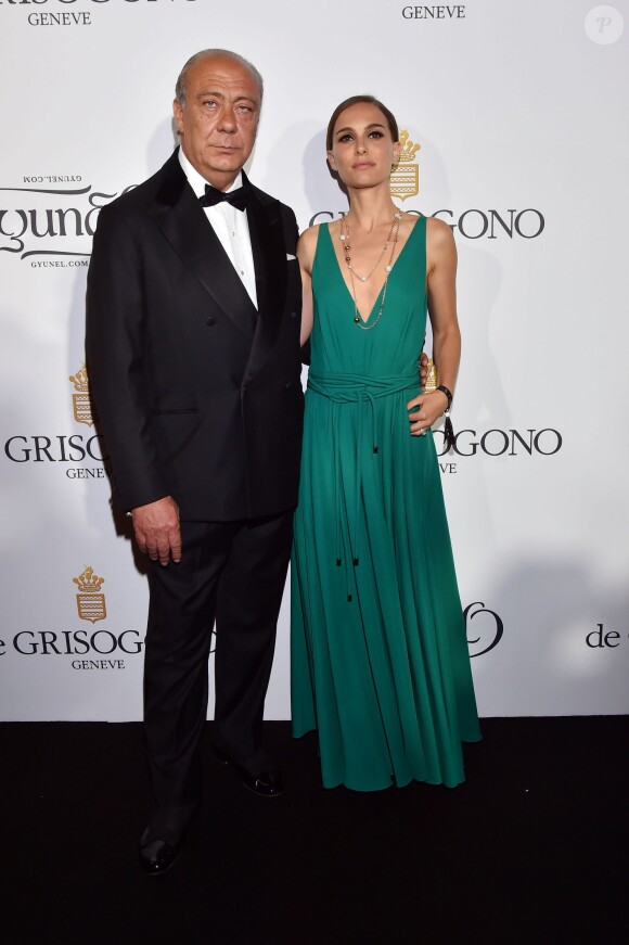 Fawaz Gruosi, Natalie Portman - Photocall de la soirée de Grisogono à l'hôtel Eden Roc au Cap d'Antibes lors du 68e Festival International du film de Cannes le 19 mai 2015.