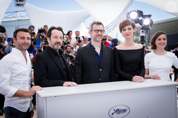 Jean-Hugues Anglade, Laurent Larivière, Louise Bourgoin - Photocall du film "Je suis un soldat" lors du 68e Festival international du film de Cannes le 20 mai 2015.
