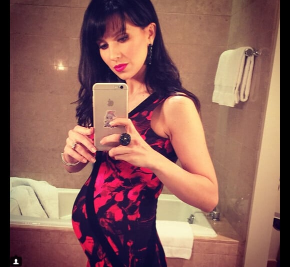 Hilaria Baldwin enceinte de son second enfant a ajouté une photo à son compte Instagram, le 23 février 2015