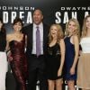 Alexandra Daddario, Carla Gugino, Dwayne Johnson, Kylie Minogue, Breanne Hill et Morgan Griffin - Première du film "San Andreas" à Londres le 21 mai 2015.