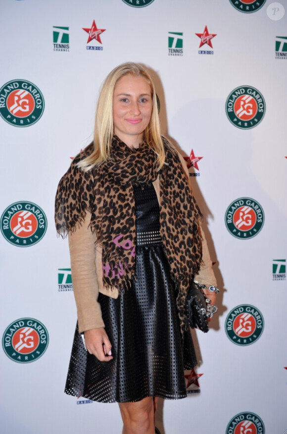 Gavrilova lors de la soirée des joueurs de Roland-Garros, le 21 mai 2015 au premier étage de la Tour Eiffel à Paris