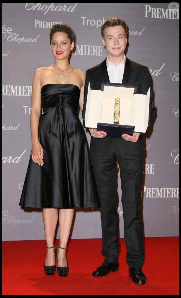 Marion Cotillard et David Kross lors du trophée Chopard au Festival de Cannes 2009