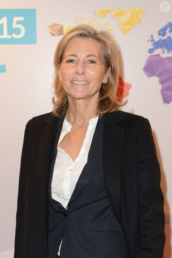 Claire Chazal assiste à la troisième conférence annuelle des Femmes sur les lignes de front. à Beyrouth au Liban, le 4 mars 2015.
 