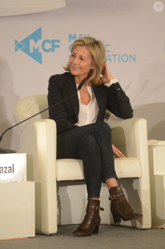 Claire Chazal assiste à la troisième conférence annuelle des Femmes sur les lignes de front. à Beyrouth au Liban, le 4 mars 2015.
 