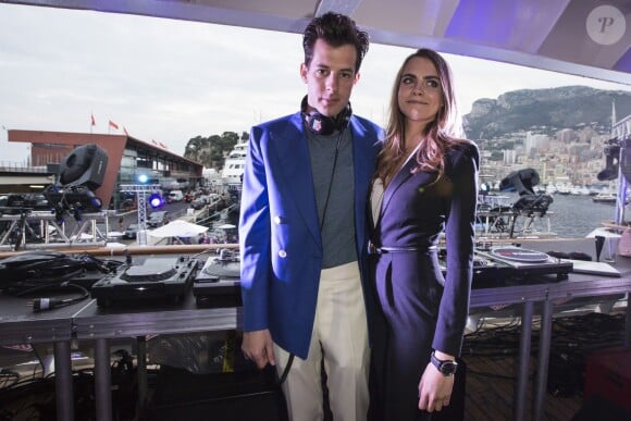 Mark Ronson et Cara Delevingne - Soirée Tag Heuer à Monaco. Le 23 mai 2015