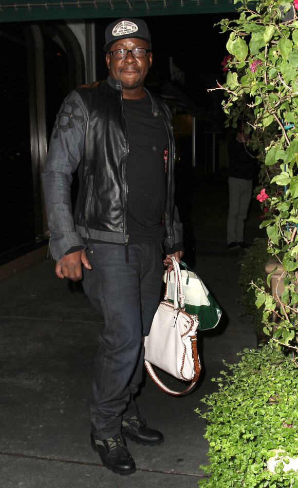 Bobby Brown se rend au restaurant "Madeo" avec sa femme Alicia Etheredge et d'autres membres de sa famille a West Hollywood, le 6 mai 2013.  