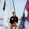 Exclusive - Aymeric Arthaud, neveu de Florence Arthaud, pose à Bordeaux, le 27 mai 2015, sur son bateau 'Reel PGO Automobile' avec lequel il prendra le depart de la course en solitaire du Figaro le dimanche 31 mai.
