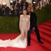 Kanye West et sa femme Kim Kardashian - Soirée Costume Institute Gala 2015 (Met Ball) au Metropolitan Museum célébrant l'ouverture de Chine: à travers le miroir à New York, le 4 mai 2015.