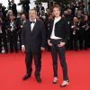 Périco Légasse et sa femme Natacha Polony - Montée des marches du film "Macbeth" lors du 68e Festival International du Film de Cannes, à Cannes le 23 mai 2015.