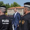Le roi Felipe VI d'Espagne assistait le 28 mai 2015, tandis que Letizia se trouvait au Salvador, à la célébration du 25e anniversaire de l'Unité d'Intervention de la Police (PIU) à Madrid. 