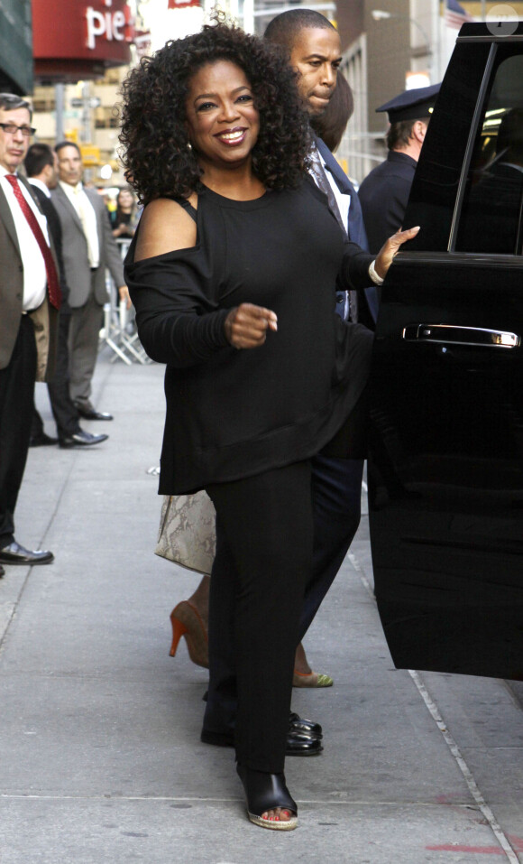 Oprah Winfrey à l'émission "Late Show With David Letterman" à New York. Le 14 mai 2015