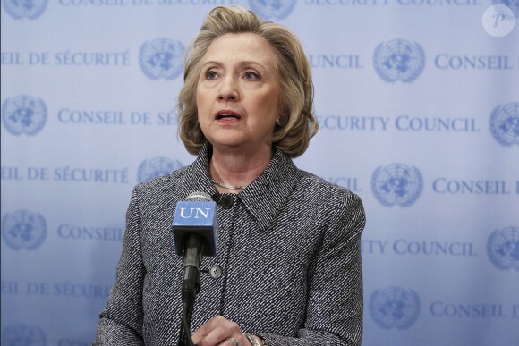Hillary Clinton lors d'une conférence à l'ONU à New York le 10 mars 2015