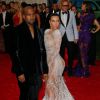 Kanye West et sa femme Kim Kardashian - Soirée Costume Institute Gala 2015 (Met Ball) au Metropolitan Museum, célébrant l'ouverture de Chine: à travers le miroir à New York. Le 4 mai 2015.  