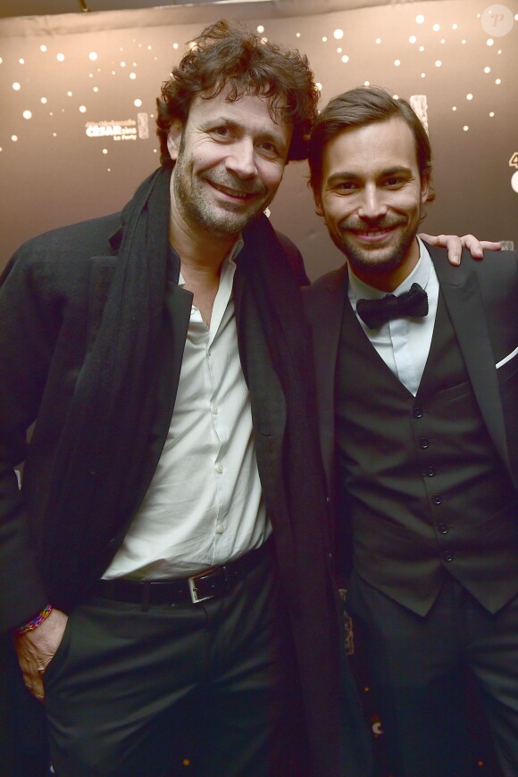Christophe Carrière et Bertrand Chameroy - Photocall de l'after party au VIP Room à l'occasion de la 40e cérémonie des César à Paris le 20 février 2015.