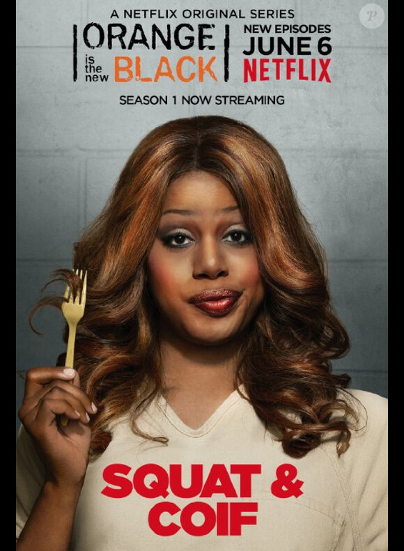 Laverne Cox dans la saison 2 d'Orange Is The New Black, disponible sur Netflix.