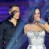 Alizée et son compagnon Grégoire Lyonnet lors du concert Stars 80 au Stade de France à Saint-Denis le 9 mai 2015.