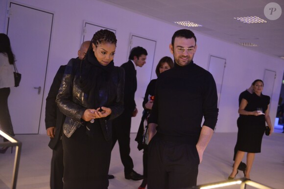 Janet Jackson - People au defile Sergio Rossi pendant la fashion week de Milan pret-a-porter Automne-Hiver 2013/2014, le 21 fevrier 2013. 