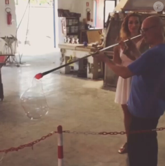 Emilie Nef Naf et son compagnon Jérémy Ménez à Venise. Juin 2015.