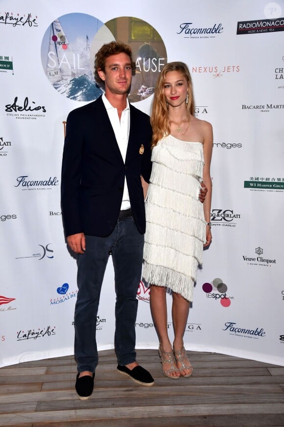 Pierre Casiraghi, et sa fiancée Béatrice Borromeo participent à la soirée de "Sail for a Cause", au Yacht Club de Monaco le samedi 6 juin 2015. 