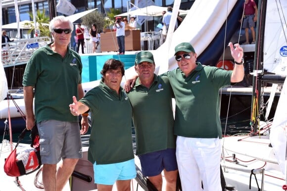 Charles de Bourbon Des Deux Siciles et son équipe participent à "Sail for a Cause", une journée caritative co-organisée par Leticia de Massy et le réseau féminin LeSpot.net au Yacht Club de Monaco le samedi 6 juin 2015.