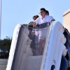 Louis Ducruet, le fils de la Princesse Stéphanie, au toboggan, participe à "Sail for a Cause", une journée caritative co-organisée par Leticia de Massy et le réseau féminin LeSpot.net au Yacht Club de Monaco le samedi 6 juin 2015. 