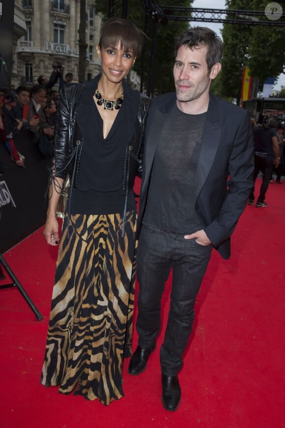 Sonia Rolland et son mari Jalil Lespert - Première du film "Jurassic World" à Paris le 29 mai 2015.