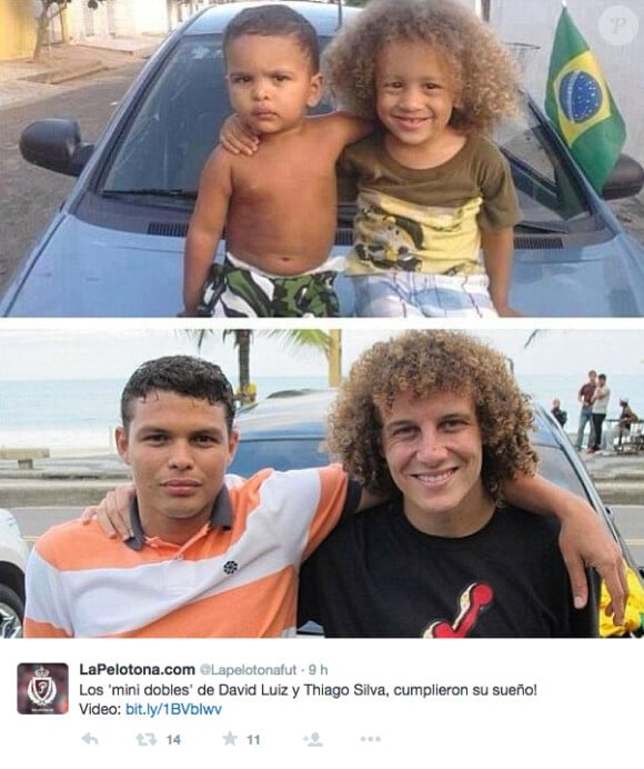 David Luiz et Thiago Silva et leurs mini-sosies 