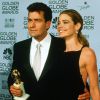Denise Richards et Charlie Sheen - Soirée des 59èùe Golden Globe Awards, le 1er janvier 2002