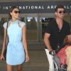 Robin Thicke et sa petite-amie April Love Geary arrivent à l'aéroport de Los Angeles, le 27 mai 2015.