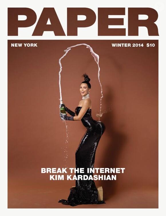 Kim Kardashian photographiée par Jean-Paul Goude pour le magazine Paper. Novembre 2014.