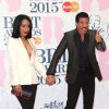 Lionel Richie et sa compagne Lisa Parigi - Soirée des "BRIT Awards 2015" à Londres. Le 25 février 2015. 