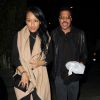Lionel Richie et sa petite-amie Lisa Parigi à la sortie du restaurant Ago à West Hollywood, le 3 janvier 2015. 